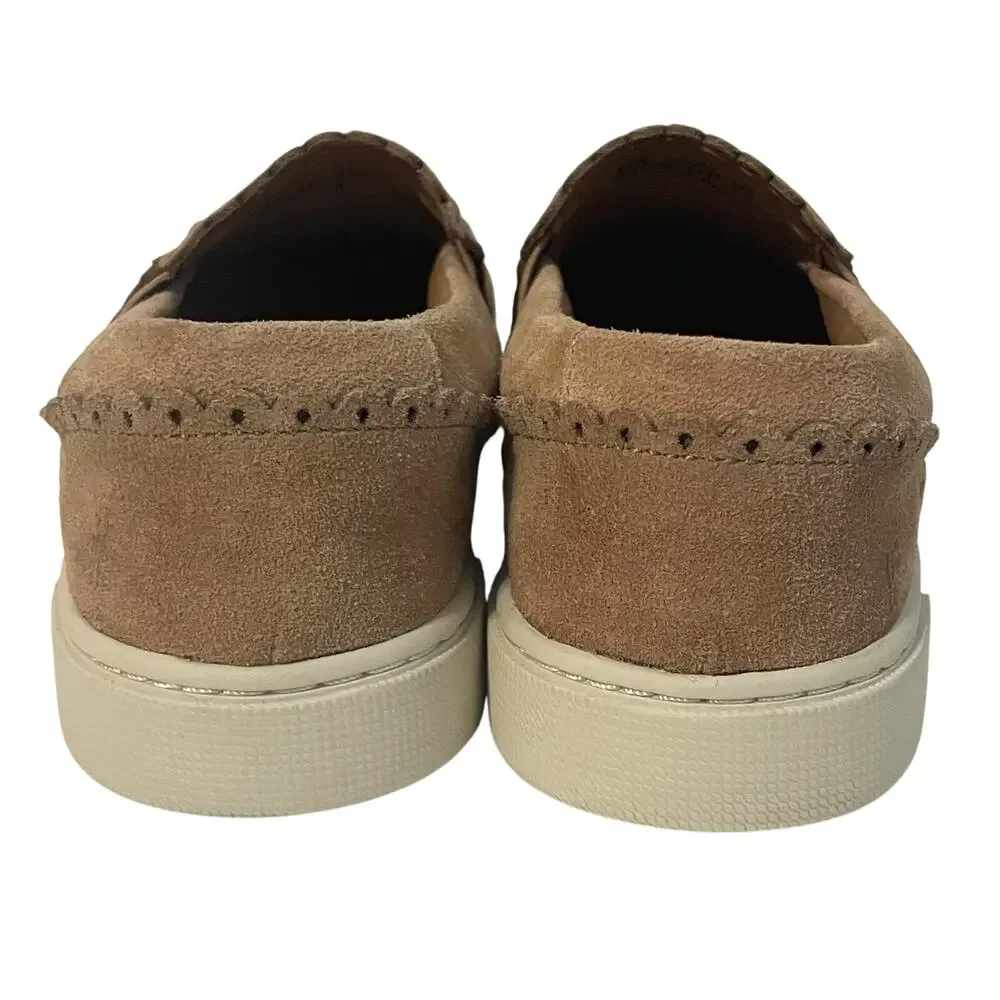 Frye Women’s Ivy Scallop Suede Slip On Sneakers Pale Blush Size 6.5